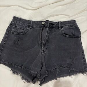 Pacsun Distressed Black Denim Shorts